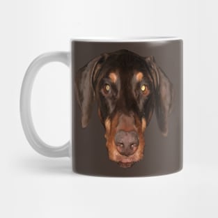 Cute Doberman Face Art For Pinscher Lovers Mug